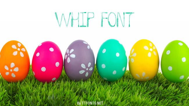 WHIP FONT example
